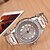 cheap Steel Band Watches-Men&#039;s Wrist Watch Quartz Gold Analog White Golden