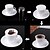 preiswerte Kaffee und Tee-8 Stück Weihnachtskaffee Schablone Cappuccino Schokoladenplätzchen Kuchen Schablonen Form