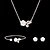 cheap Jewelry Sets-Synthetic Diamond Jewelry Set Stud Earrings Pendant Necklace Flower Flower Ladies Fashion Party Imitation Diamond Earrings Jewelry White For Party Special Occasion Anniversary Birthday Gift 1 set