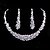 お買い得  ジュエリーセット-Women&#039;s Crystal Jewelry Set Silver Earrings Jewelry Silver For Party Wedding Anniversary Engagement