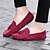 olcso Női topánkák és bebújós cipők-Női Cipő Fordított bőr Tavasz Nyár Ősz Tél Kényelmes Lapos Rojt Kompatibilitás Hétköznapi Szürke Rózsaszín Burgundi vörös