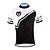 preiswerte Fahrradbekleidung damen-ILPALADINO Herren Radtrikot fahrradbekleidung Fahrradtrikot Kurzarm Fahhrad Trikot Shirt mit 3 Gesäßtaschen MTB Mountain Rennrad Atmungsaktiv UV-resistant Rasche Trocknung Schwarz mit Weiss Schwarz