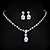 cheap Jewelry Sets-Copper Bridal Austrian Crystal Jewelry Sets Necklace Earrings Set New Design Zircon Setting