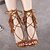 cheap Women&#039;s Sandals-Women&#039;s Shoes Leather / Cashmere Spring / Summer / Fall Stiletto Heel Lace-up / Tassel Black / Brown / Almond / Party &amp; Evening / Party &amp; Evening