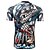 abordables Ropa de ciclismo para mujer-XINTOWN Men&#039;s Cycling Jersey Short Sleeve Bike Jersey Top with 3 Rear Pockets Mountain Bike MTB Road Bike Cycling Breathable Ultraviolet Resistant Quick Dry Navy Skull Eagle Astronaut Elastane Lycra