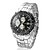 abordables Montres-Hommes Montre Bracelet Quartz Quartz Japonais Calendrier Acier Inoxydable Bande Noir Argent Marque CURREN