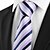 cheap Men&#039;s Accessories-New Striped Lilac Navy Formal Men&#039;s Tie Necktie Wedding Party Holiday Gift #1021