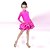 cheap Kids&#039; Dancewear-Latin Dance Dresses Performance Cotton / Spandex Crystals / Rhinestones Long Sleeve Natural Dress