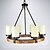 billiga Cirkeldesign-6-Light 60 cm Ministil Hängande lampor Metall Glas Candle-stil Målad Finishes Land 110-120V / 220-240V