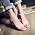 cheap Women&#039;s Sandals-Women&#039;s Shoes Patent Leather Chunky Heel Open Toe Sandals Office &amp; Career / Dress / Casual Black / Pink