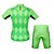 cheap Men&#039;s Clothing Sets-WOSAWE Short Sleeve Cycling Jersey with Shorts Elastane Green / Black Bike Shorts Jersey Clothing Suit Breathable 3D Pad Quick Dry Anatomic Design Reflective Strips Sports Mountain Bike MTB Road Bike