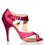 abordables Zapatos de baile latino-Mujer Zapatos de Baile Latino Sandalia Tacones Alto Satén Hebilla Negro / Rojo / Rendimiento / Zapatos de Salsa / Entrenamiento / EU39