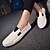 cheap Men&#039;s Slip-ons &amp; Loafers-Men&#039;s Flat Heel Comfort Moccasin Casual Party &amp; Evening Office &amp; Career Stitching Lace Leatherette Fall Winter White / Black / Brown