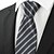 رخيصةأون اكسسوارات الرجال-ربطة العنق-مخطط(رمادي,بوليستر)