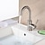 cheap Classical-Stainless Steel Bathroom Sink Faucet Brushed Bath Taps Single Handle One Hole Adjustable Cold and Hot Water