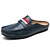 olcso Férfi klumpák és papucsok-Men&#039;s Shoes Leather Spring / Summer Comfort Clogs &amp; Mules Black / Brown / Blue