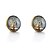 cheap Earrings-Lureme® Vintage Jewelry Time Gem Series Notes Tree Antique Bronze Disc Stud Earrings for Women and Girls