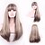 cheap Synthetic Wigs-Synthetic Wig Straight Straight With Bangs Wig Blonde Long Blonde Synthetic Hair 22 inch Women&#039;s Blonde