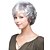 cheap Older Wigs-100th day of school costume Gray Wigs for Women Grey Wig Old Lady Wig Synthetic Wig Curly with Bangs Wig Short Silver Synthetic Hair Side Part with Bangs Gray