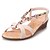 זול סנדלי נשים-נשים נעליים דמוי עור קיץ שטוח קריסטל רצועה קלועה ל קזו&#039;אל שחור בז&#039;