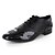 cheap Swing Shoes-Men&#039;s Modern Shoes Leatherette Lace-up Flat Lace-up Flat Heel Customizable Dance Shoes Black and White / Black / Practice