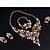 abordables Conjuntos de joyas-Mujer Diamante sintético Juego de Joyas Amor Lujo Chapado en oro 18K Perla Chapado en Oro Aretes Joyas Azul / Dorado Para Boda Fiesta / Diamante Sintético