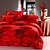 cheap Duvet Covers-Red 100% Cotton Bedclothes 4pcs Bedding Set Queen Size Duvet Cover Set