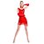 Недорогие Одежда для латинских танцев-Латино Платье С кисточками Жен. Выступление Без рукавов Средняя талия Пайетки Молочное волокно
