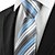 cheap Men&#039;s Accessories-New Striped Blue Grey Classic Men&#039;s Tie Necktie Wedding Party Holiday Gift #1025