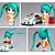 abordables Figuras de acción de anime-Vocaloid Hatsune Miku 10CM Las figuras de acción del anime Juegos de construcción muñeca de juguete