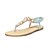 cheap Women&#039;s Sandals-Women&#039;s / Girls&#039; Shoes Leatherette Spring / Summer Comfort / Mary Jane Flat Heel Imitation Pearl / Hollow-out / Gore Beige / Blue / Pink