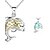 cheap Necklaces-Night Light Emitting Fluorescent Stone Electroplating Ms 925 Silver Pendant Necklace(Color Random)