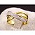 billige Motering-Dame Statement Ring vikle ring Hvit Gull / Hvit Kubisk Zirkonium Kobber Platin Belagt damer Mote Bryllup Fest Smykker X-ring / Gullbelagt / 18K Gull / Gullbelagt