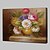 cheap Floral/Botanical Paintings-Oil Painting Hand Painted - Floral / Botanical Classic Stretched Canvas