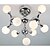 cheap Ceiling Lights-9-Light Flush Mount Uplight - Mini Style, 110-120V / 220-240V, Warm White, Bulb Not Included / G4 / 10-15㎡ / FCC / VDE