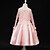 billiga Festklänningar-Toddler Little Girls&#039; Dress Solid Colored Party Daily Jacquard Pink Long Sleeve Sweet Dresses Summer Slim