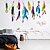 cheap Wall Stickers-Wall Stickers Wall Decals, Fashion Colorful Fantasy Feather PVC Wall Sticker