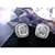cheap Earrings-Stud Earrings Sterling Silver Cubic Zirconia Silver Earrings Vintage Party Work Casual Fashion Cute Jewelry Gold / White For Party 2pcs