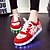 cheap Women&#039;s Sneakers-Men&#039;s Women&#039;s Shoes Leatherette Spring Summer Fall Light Up Shoes Flat Heel Lace-up for Athletic Casual Outdoor Black Red