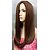 cheap Synthetic Wigs-New Fashion Long Stragiht Skin Part Top Women&#039;s Brown mix wig