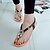 cheap Women&#039;s Sandals-Women&#039;s Shoes Bohemia Diamond Beads Leatherette Flat Heel Comfort / Round Toe Toepost Sandals Casual Beach