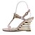 cheap Women&#039;s Sandals-Women&#039;s Crystal Sandals Platform / Wedge Heel Synthetic Summer Almond / Pink / Party &amp; Evening / Party &amp; Evening