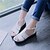 halpa Naisten sandaalit-Naiset Tyttöjen T-hihna Tekonahka Kevät Kesä Syksy Kausaliteetti Puku T-hihna Soljilla Reikäkuvio Platform CreepersValkoinen Musta