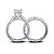 cheap Rings-Luxurious Wedding Accessories Ring Bridal Sets 925 Sterling Silver White Cubic Zirconia Rings For Women