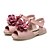 baratos Sapatos de Menina-Para Meninas Sapatos Courino Verão Tira em T / Conforto / Tênis com LED Sandálias Flor / Velcro para Rosa / Bege / Azul Claro / Casamento / Casamento / TR