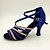 cheap Latin Shoes-Women&#039;s Latin Shoes Satin Buckle Sandal / Heel Stiletto Heel Customizable Dance Shoes Royal Blue / Indoor / Performance / Leather / Practice