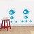 cheap Wall Stickers-Cartoon Cute Nursery Daycare Baby Room Home Decoration Vinyl Wall Art Poster Wall Stickers Blue Sea Fish Doug