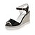 cheap Women&#039;s Sandals-Women&#039;s Dress Summer Wedge Heel Slingback Leatherette Black White Yellow