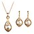 cheap Jewelry Sets-Women&#039;s Jewelry Set Necklace / Earrings Luxury Pearl Imitation Pearl Rhinestone Earrings Jewelry Golden / Silver For Daily Casual / Imitation Diamond