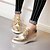baratos Sapatos Oxford de mulher-FemininoPlataforma-Plataforma-Preto Branco Prateado Dourado-Courino-Ar-Livre Escritório &amp; Trabalho Social Casual